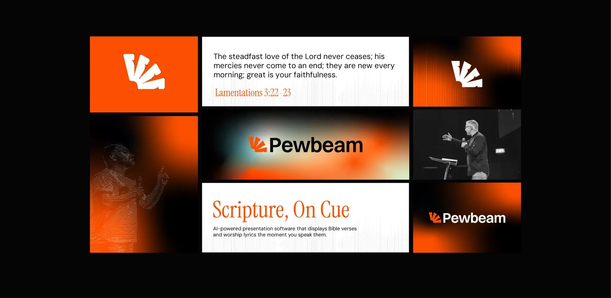 Screenshot of Pewbeam displaying a Bible verse during a live church sermon.